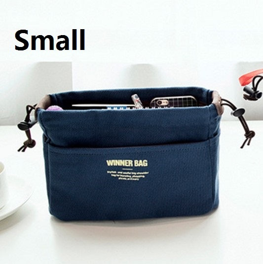 Canvas Purse Organizer with Compartment and Pockets