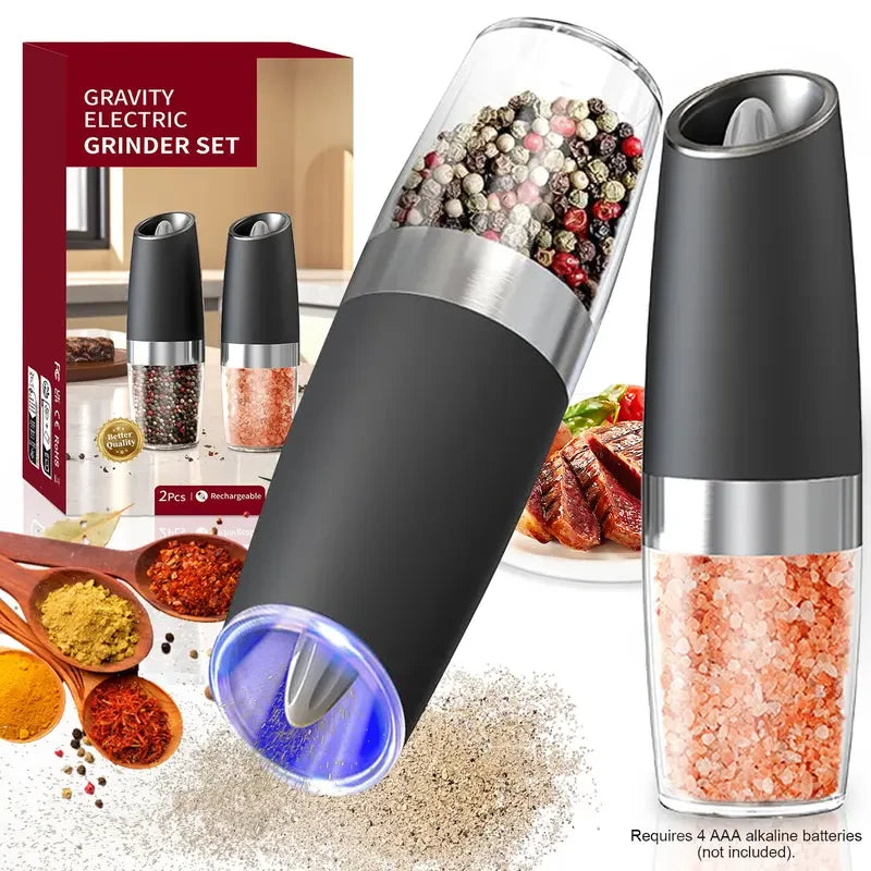 Electric Gravity Salt and Pepper Grinder