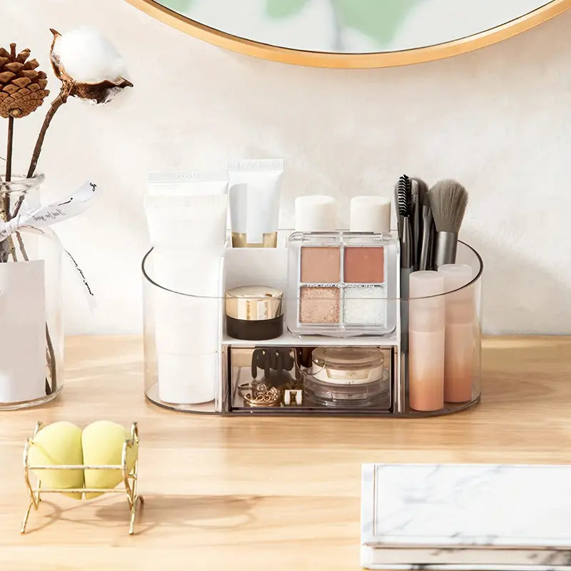 Makeup Organizer and Brush Holder for Vanity or Countertop
