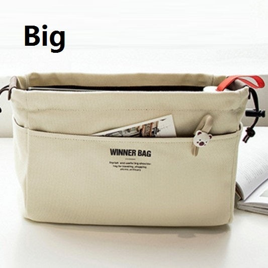 Canvas Purse Organizer with Compartment and Pockets