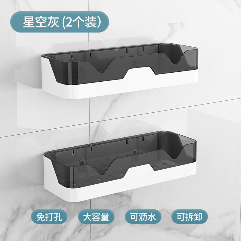 Bathroom Wall-Mounted Storage Rack with Suction Cups