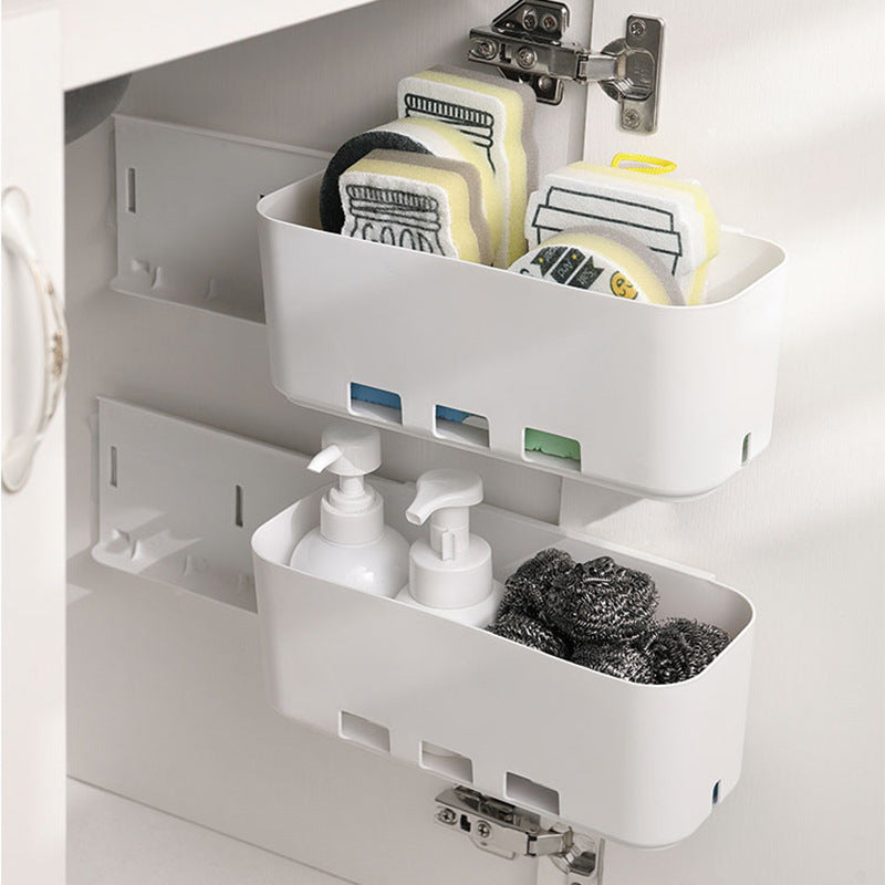 Telescopic Multi-Functional Kitchen Drawer Storage Rack
