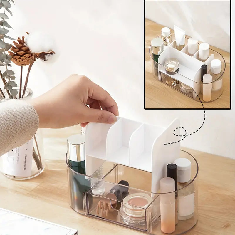 Makeup Organizer and Brush Holder for Vanity or Countertop