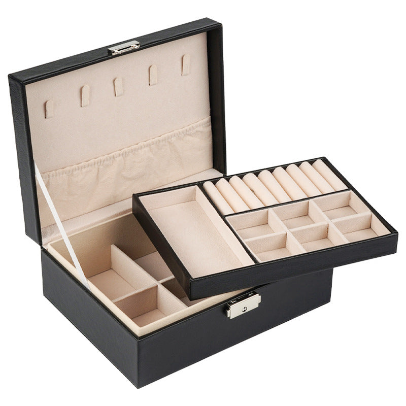 Double Layer Portable Jewelry Box Organizer for Travel
