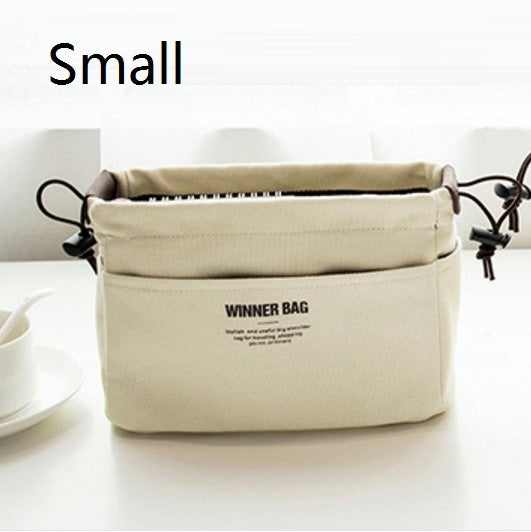 Canvas Purse Organizer with Compartment and Pockets