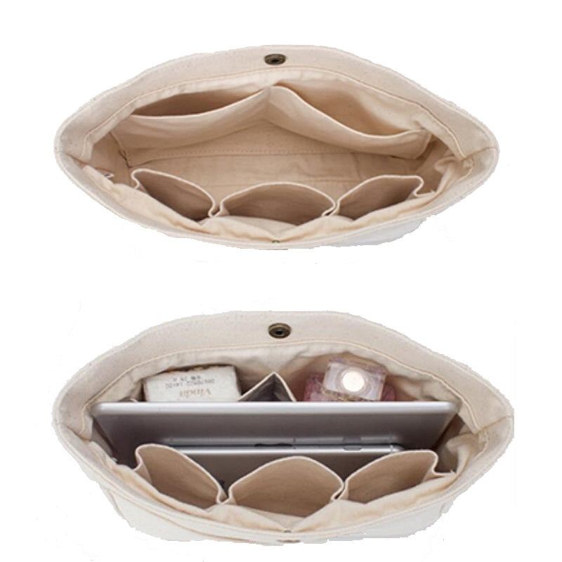 Canvas Purse Organizer - Sturdy Insert for Bags