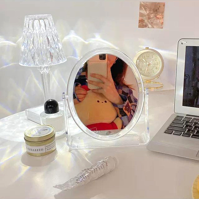 Double-Sided Rotating Desktop Makeup Mirror