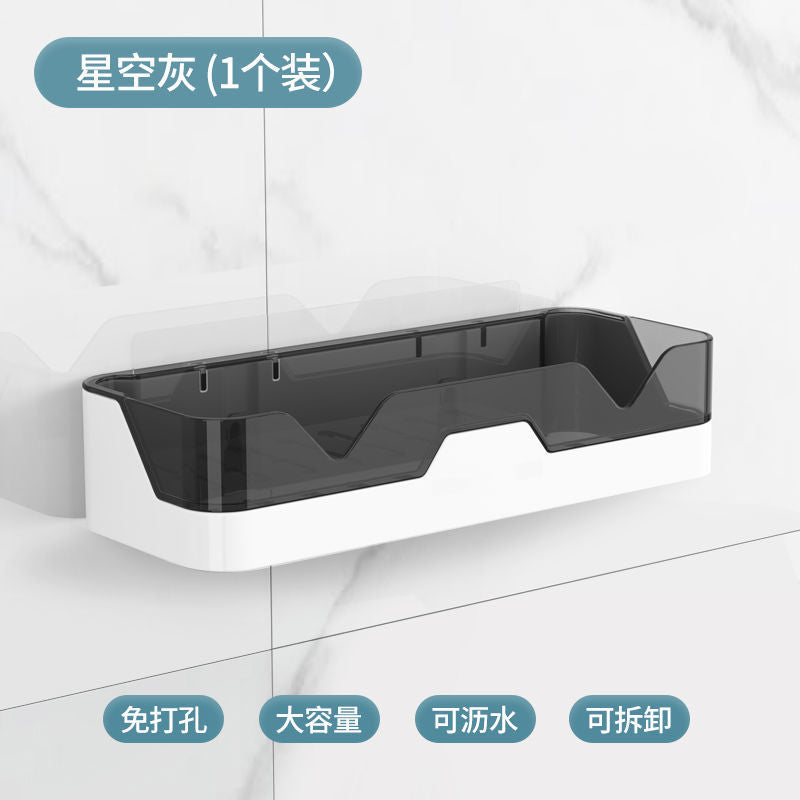 Bathroom Wall-Mounted Storage Rack with Suction Cups