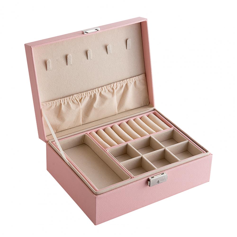 Double Layer Portable Jewelry Box Organizer for Travel