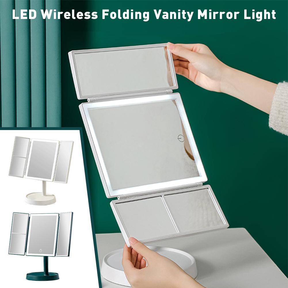 LED Desktop Vanity Mirror with Smart Daylight Lighting